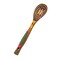 Pakkawood Wooden Cooking Spoon, Colorful and Durable 12 Inch Slotted Spoon, Stain Odor and Heat Resistant